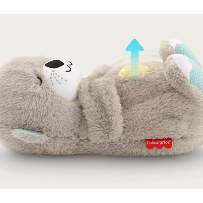 Fisher-Price Soothe 'n Snuggle Otter, pliušinis kūdikio žaislas, garso aparatas su kvėpavimo judesiu