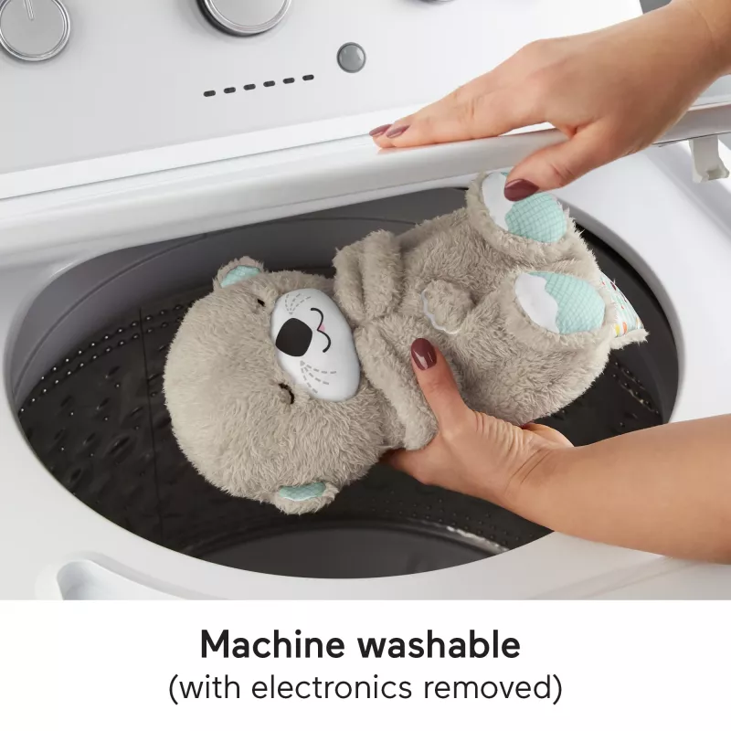 Fisher-Price Soothe 'n Snuggle Otter, pliušinis kūdikio žaislas, garso aparatas su kvėpavimo judesiu