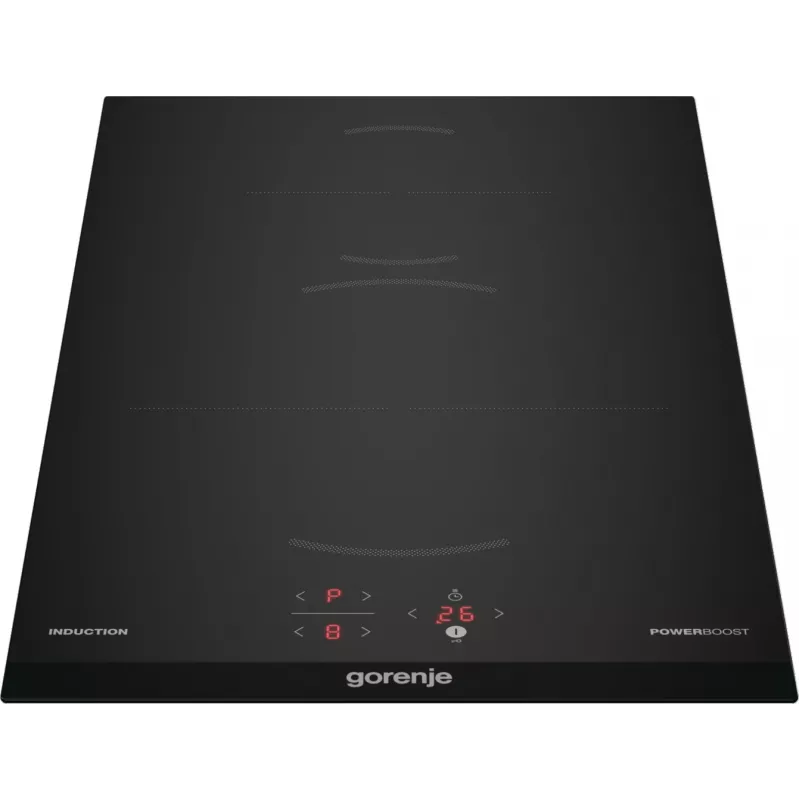 Gorenje Indukcinė kaitlentė GI3201BC, Juoda, Įmontuojama, 30 cm, Zoninė indukcinė kaitlentė, Stiklo keramika, 2 zonos