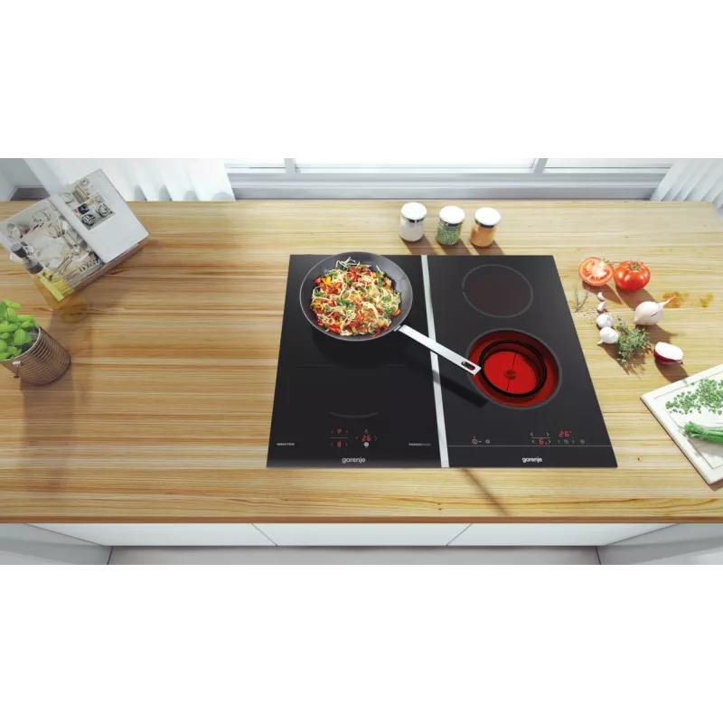 Gorenje Indukcinė kaitlentė GI3201BC, Juoda, Įmontuojama, 30 cm, Zoninė indukcinė kaitlentė, Stiklo keramika, 2 zonos