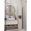 Vonios spintelė su stulpeliais Top E Shop NEL, laisvai pastatoma, 2 durys, kašmyro spalvos laminatas, 1740×310×300 mm, 5 lentynos