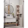 Vonios spintelė su stulpeliais Top E Shop NEL, laisvai pastatoma, 2 durys, kašmyro spalvos laminatas, 1740×310×300 mm, 5 lentynos