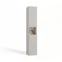 Vonios spintelė su stulpeliais Top E Shop NEL, laisvai pastatoma, 2 durys, kašmyro spalvos laminatas, 1740×310×300 mm, 5 lentynos