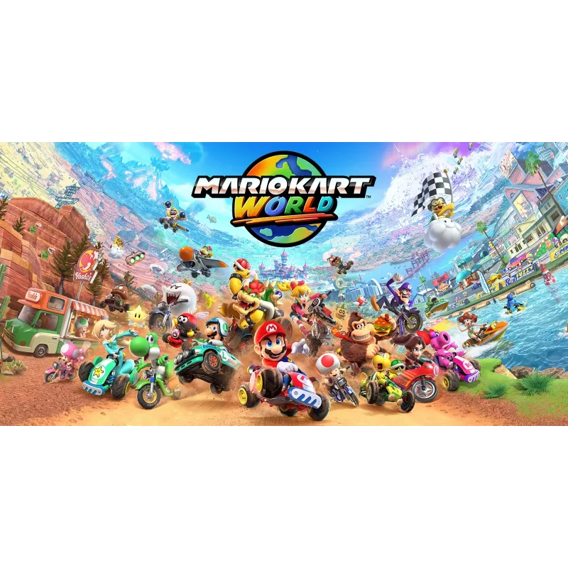 Nintendo Mario Kart World, Nintendo Switch 2, kelių žaidėjų režimas, fizinė laikmena