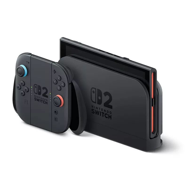 Žaidimų konsolė NINTENDO Switch 2, juoda – 7,9 col. LCD 1920×1080, 120 Hz, 256 GB, 5220 mAh baterija, Wi‑Fi 6, Bluetooth, HDR10