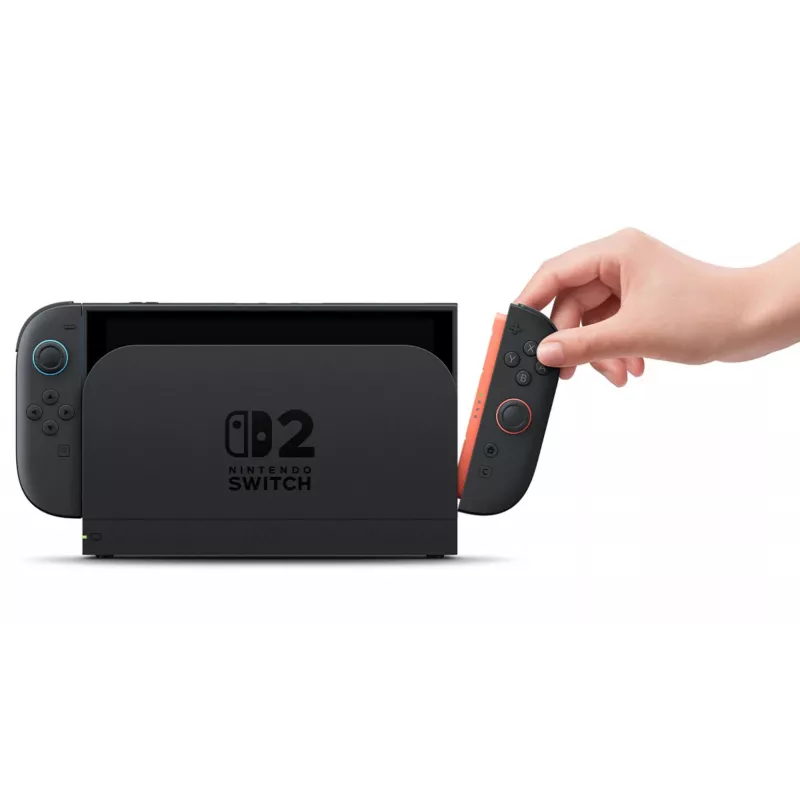 Žaidimų konsolė NINTENDO Switch 2, juoda – 7,9 col. LCD 1920×1080, 120 Hz, 256 GB, 5220 mAh baterija, Wi‑Fi 6, Bluetooth, HDR10