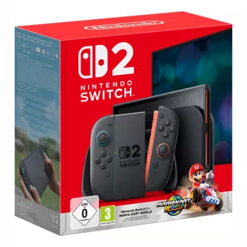 Nintendo Switch 2 + Mario Kart World nešiojama žaidimų konsolė 20,1 cm (7,9 colio) 256 GB lietimui jautrus ekranas Wi-Fi juoda