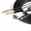 StarTech.com 1,8 m 4-in-1 USB DVI KVM laidas su garsu ir mikrofonu