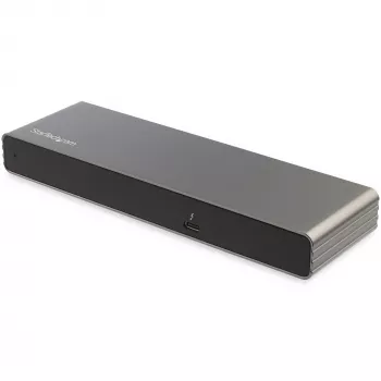 StarTech.com Thunderbolt 3 Dock - Dual 4K 60Hz Monitor TB3 Laptop Docking Station su DisplayPort, HDMI & 1080p VGA - 85W Power Delivery & Charging - 2x USB-A, Ethernet - Mac & Windows