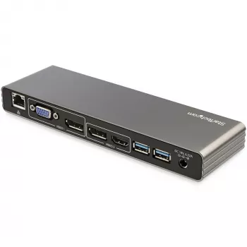 StarTech.com Thunderbolt 3 Dock - Dual 4K 60Hz Monitor TB3 Laptop Docking Station su DisplayPort, HDMI & 1080p VGA - 85W Power Delivery & Charging - 2x USB-A, Ethernet - Mac & Windows