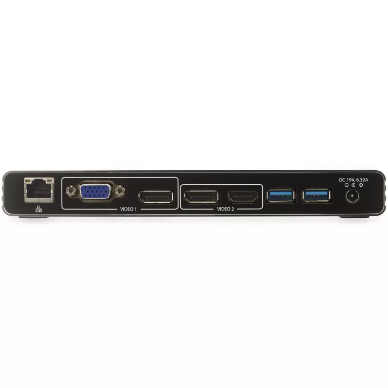 StarTech.com Thunderbolt 3 Dock - Dual 4K 60Hz Monitor TB3 Laptop Docking Station su DisplayPort, HDMI & 1080p VGA - 85W Power Delivery & Charging - 2x USB-A, Ethernet - Mac & Windows