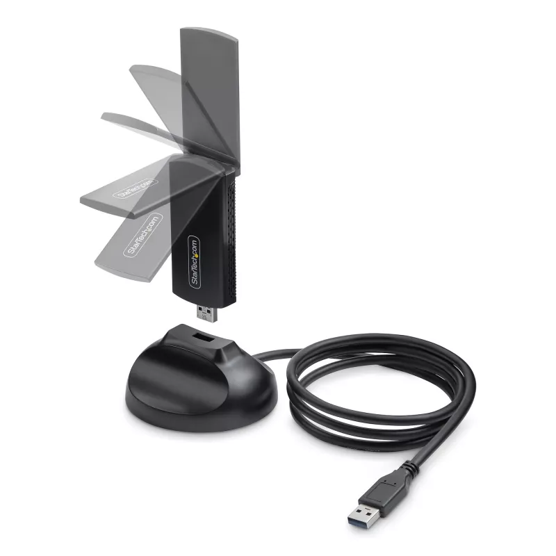 StarTech.com AX54005A-USB-WIFI-6E tinklo plokštė WLAN 2402 Mbit/s