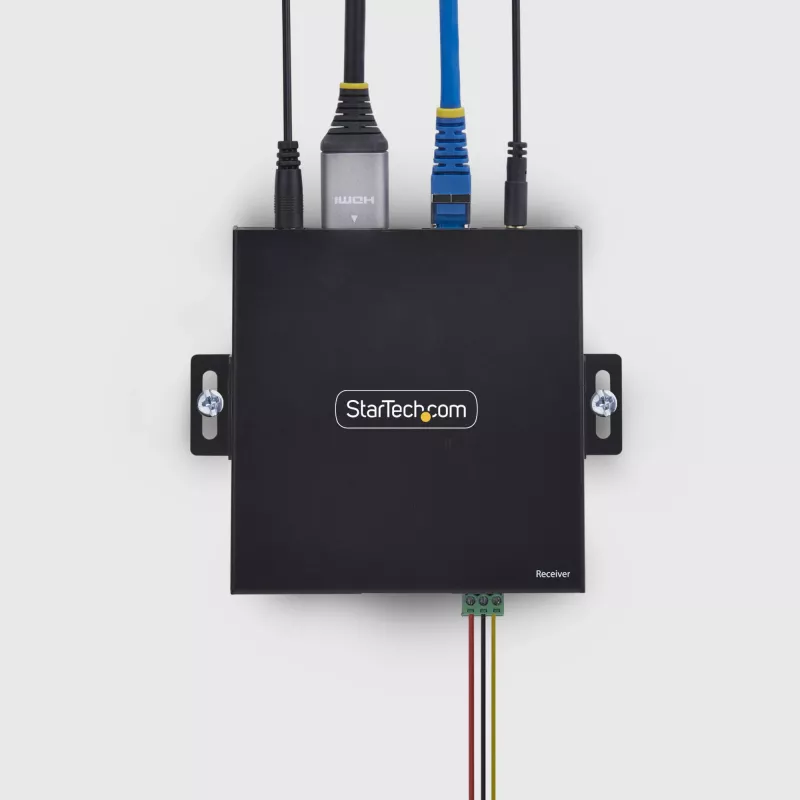 “StarTech.com” HDMI imtuvas per IP tinklą, skirtas IH2006 produktų serijai, 4K 60Hz, be tvarkyklių, AVoIP, komplekte tvirtinimo rinkinys, tik imtuvas
