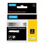 DYMO Rhino Industrial nuolatinės poliesterinės etiketės | 19 mm x 5,5 m | Juodas spaudinys ant metalo | Lipnios | skirtos Rhino ir LabelManager etikečių spausdintuvams