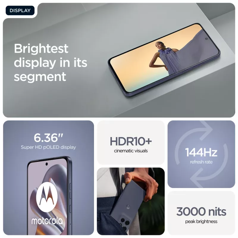 Motorola edge 60 Neo 16.1 cm (6.36 inch) Dual SIM Android 15 5G USB Type-C 12 GB 256 GB 5000 mAh Pilka