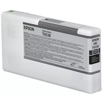 Epson T6538 matinės juodos spalvos rašalo kasetė (200 ml), Matinė juoda, Pigmentinis rašalas, 200 ml, 1 vnt.