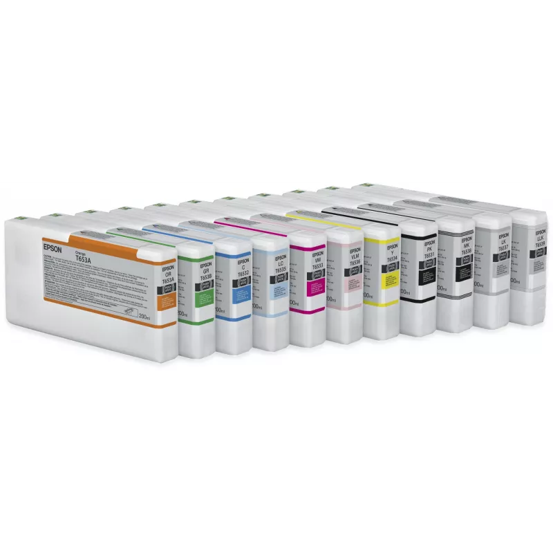 Epson T6538 matinės juodos spalvos rašalo kasetė (200 ml), Matinė juoda, Pigmentinis rašalas, 200 ml, 1 vnt.