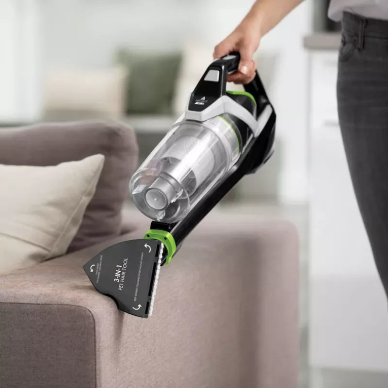 Bissell Multireach Active 3‐1 gyvūnų plaukų valymo antgalis, Apmušalų antgalis, Rankinis dulkių siurblys, Juoda, Bissell, MultiReach Active 21V, 140 mm