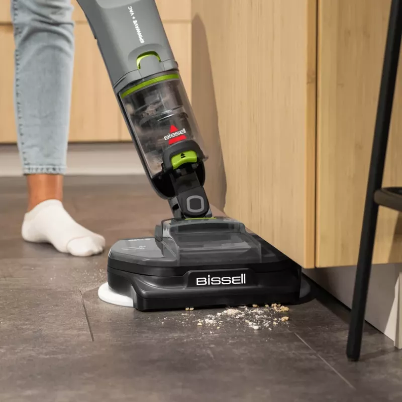 Bissell SpinWave + Vac Pet Pro belaidis dulkių siurblys, skirtas sausam ir šlapiam valymui Cikloninis Dulkių maišelis 0,4 L Juoda, Pilka