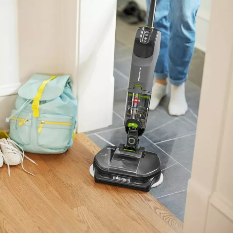 Bissell SpinWave + Vac Pet Pro belaidis dulkių siurblys, skirtas sausam ir šlapiam valymui Cikloninis Dulkių maišelis 0,4 L Juoda, Pilka