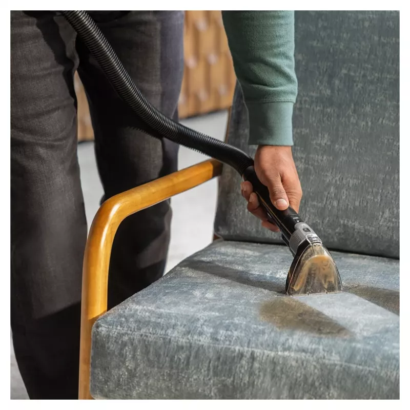 Bissell PowerWash HydroSteam kilimų valymo mašina, stumdoma, giliam valymui, juoda, mėlyna, titano spalvos