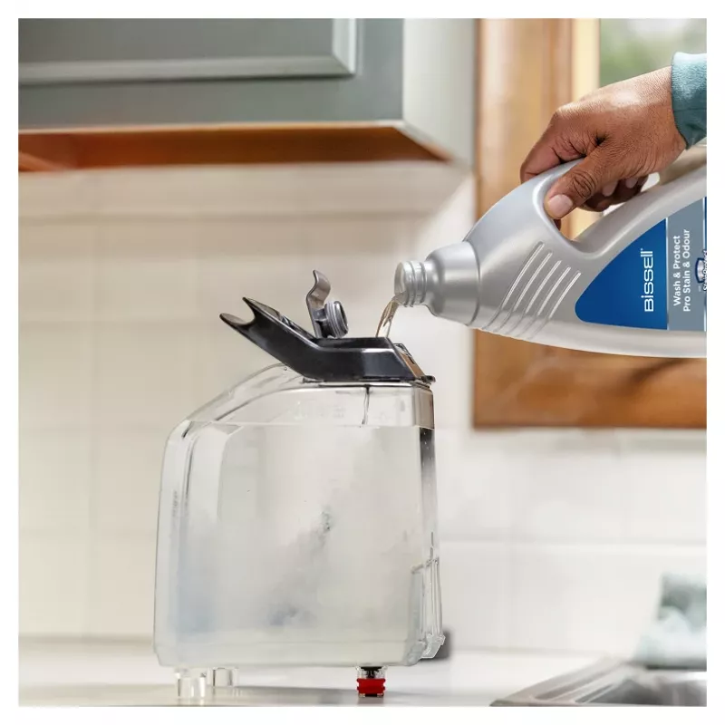 Bissell PowerWash HydroSteam kilimų valymo mašina, stumdoma, giliam valymui, juoda, mėlyna, titano spalvos