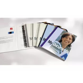 GBC Filestrip WireBind & ClickBind PVC, balta, polivinilchloridas (PVC), A4, 245 g, 100 vnt., Egiptas