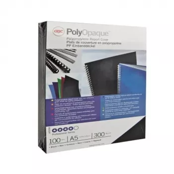„GBC Binding Cover Poly Opaque A4 300 Micron“, A4, polivinilchloridas (PVC), juoda, matinė, 0,3 mm, 25 vnt.