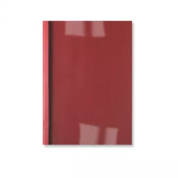 GBC LeatherGrain terminio įrišimo viršeliai 1,5 mm raudoni (100), A4, PVC, raudoni, permatomi, matiniai, 15 lapų, 1,5 mm