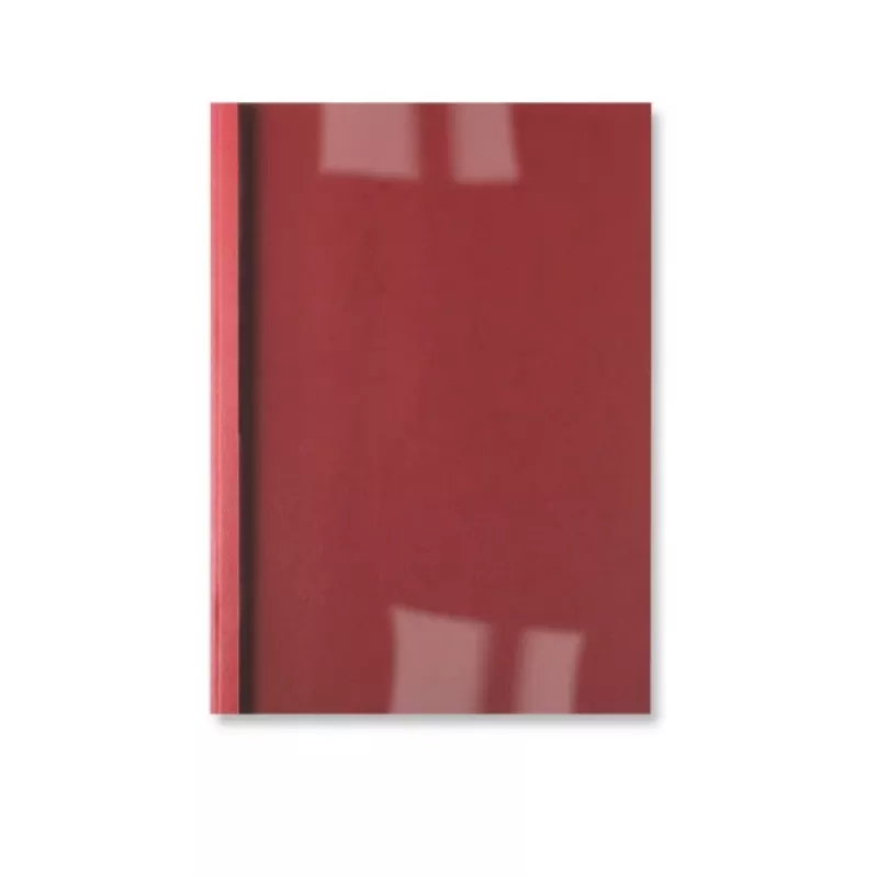 GBC LeatherGrain terminio įrišimo viršeliai 1,5 mm raudoni (100), A4, PVC, raudoni, permatomi, matiniai, 15 lapų, 1,5 mm