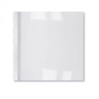 GBC LeatherGrain Terminio įrišimo viršeliai 3 mm balti (100), A4, PVC, skaidrūs, balti, matiniai, 30 lapų, 3 mm