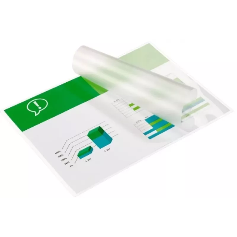 GBC laminavimo plėvelės A7 125 mikronų, blizgios, skaidrios, A7, 105 mm, 74 mm, 100 vnt.