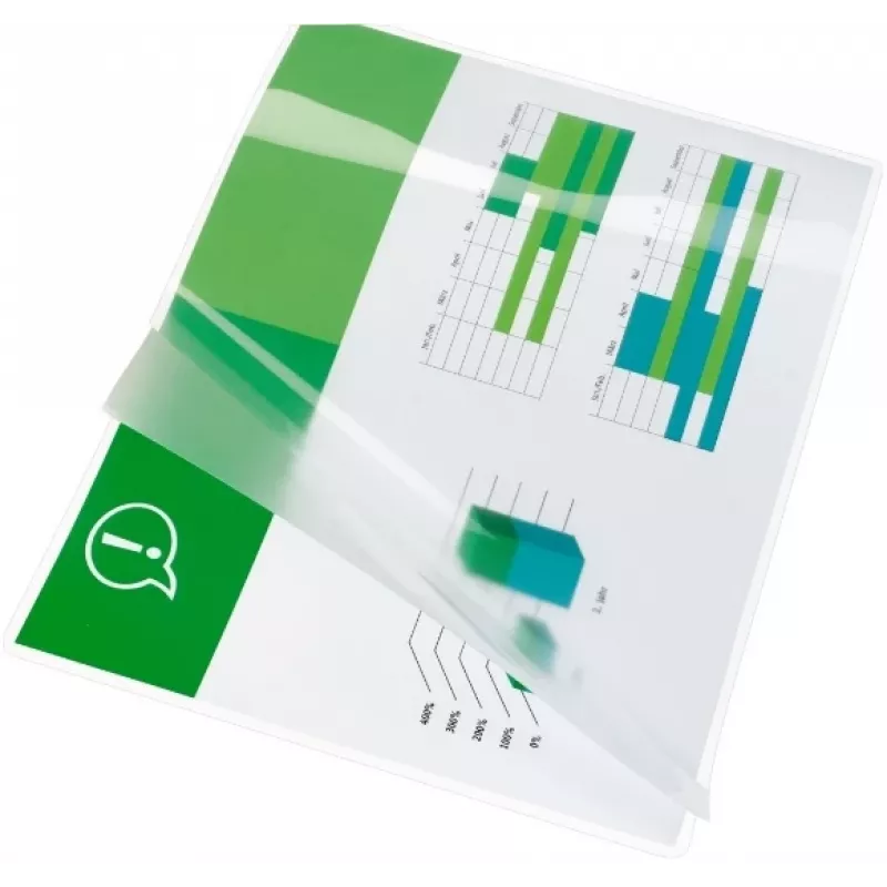 GBC laminavimo plėvelės A7 125 mikronų, blizgios, skaidrios, A7, 105 mm, 74 mm, 100 vnt.