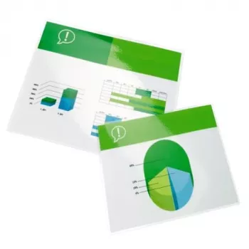 GBC laminavimo maišelis A2 125 mikronų, blizgus, permatomas, A2, 0,125 mm, 100 vnt.