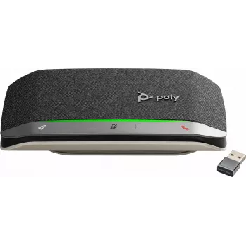 HP Poly Sync 20+ USB-A garsiakalbio telefonas, Mobilusis telefonas / PC, Sidabrinė, 55 dB, 0,715 m, Mygtukai, Jutiklinis, IP64