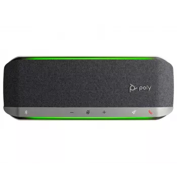HP Poly Sync 40 USB-A USB-C garsiakalbis, sidabrinis, Windows 10, Windows 11, MacOS, 30 val., RoHS, Federal Communications Commission (FCC), CE, 38 mm