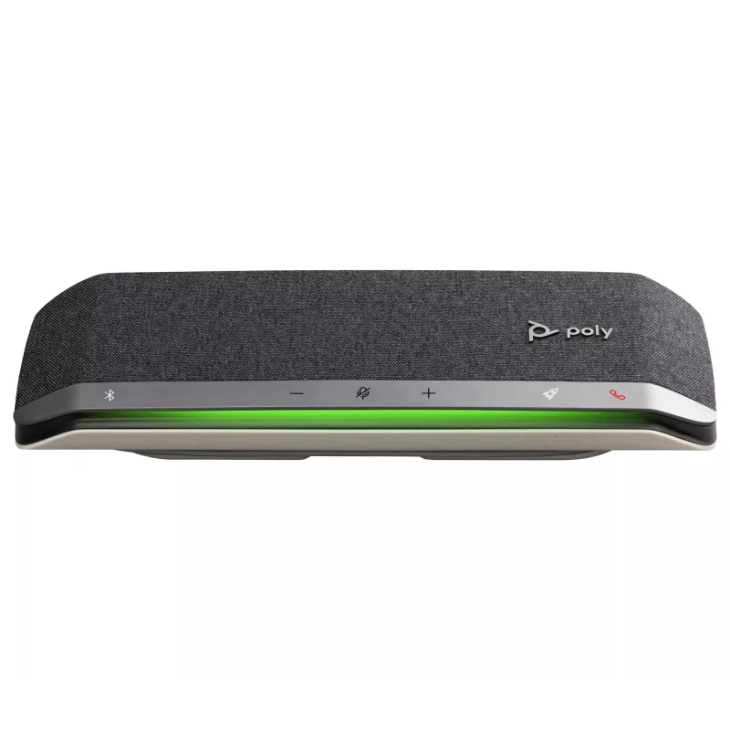 HP Poly Sync 40 USB-A USB-C garsiakalbis, sidabrinis, Windows 10, Windows 11, MacOS, 30 val., RoHS, Federal Communications Commission (FCC), CE, 38 mm