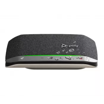 HP Poly Sync 20 USB-A garsiakalbio telefonas, asmeniniam kompiuteriui, sidabrinis, 0,715 m, IP64, Windows 10, Windows 11, MacOS