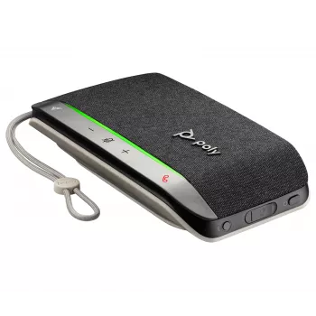 HP Poly Sync 20 USB-A garsiakalbio telefonas, asmeniniam kompiuteriui, sidabrinis, 0,715 m, IP64, Windows 10, Windows 11, MacOS