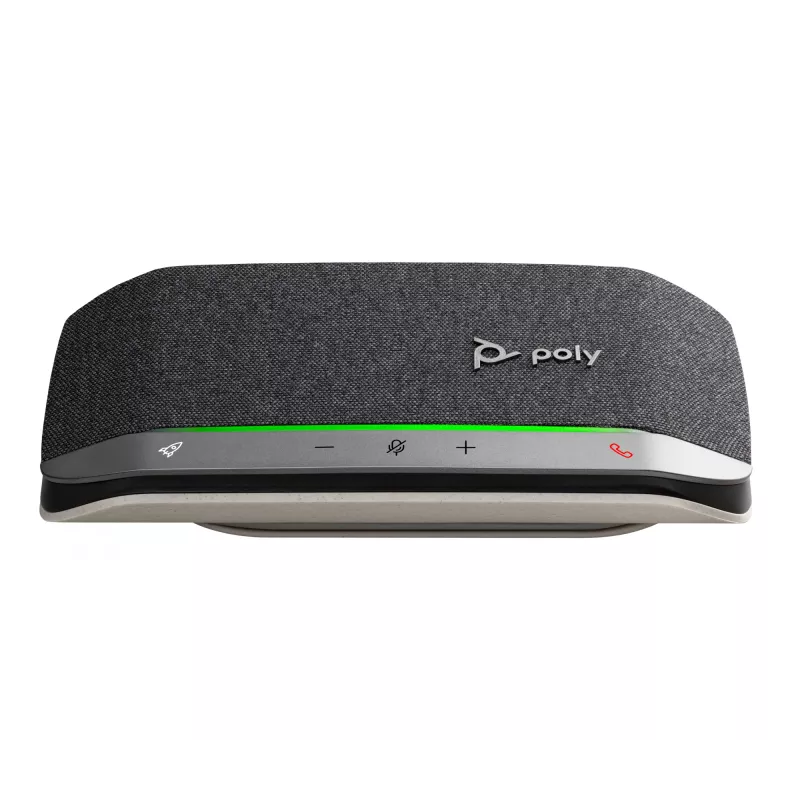 HP Poly Sync 20 USB-A garsiakalbio telefonas, asmeniniam kompiuteriui, sidabrinis, 0,715 m, IP64, Windows 10, Windows 11, MacOS