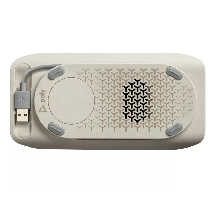 HP Poly Sync 20 USB-A garsiakalbio telefonas, asmeniniam kompiuteriui, sidabrinis, 0,715 m, IP64, Windows 10, Windows 11, MacOS