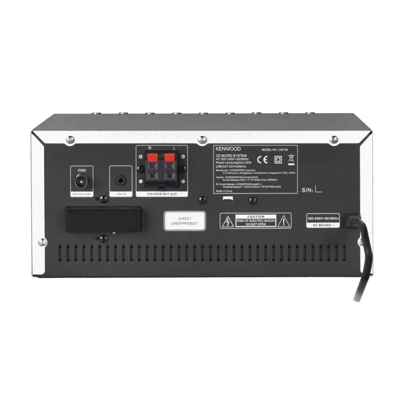 Kenwood M-9000S Namų garso mini sistema 50 W Sidabrinė