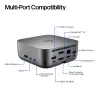 “HP Thunderbolt 4 Ultra 280W G6” dokas, laidinis, “Thunderbolt 4”, 280 W, 10,100,1000,2500 Mbit/s, pilkas, 8K Ultra HD
