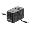 Verbatim Charge 'n' Travel 70W 2C ištraukiamas universalus kelioninis adapteris, juodas