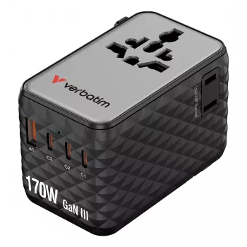 Verbatim Charge 'n' Travel 170W Universal Travel Adapter Juoda