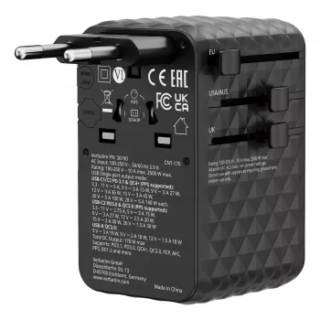 Verbatim Charge 'n' Travel 170W Universal Travel Adapter Juoda