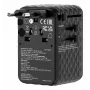 Verbatim Charge 'n' Travel 100W Universal Travel Adapter su ištraukiamu kabeliu, juodas