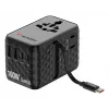 Verbatim Charge 'n' Travel 100W Universal Travel Adapter su ištraukiamu kabeliu, juodas