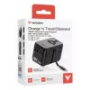 Verbatim Charge 'n' Travel 100W Universal Travel Adapter su ištraukiamu kabeliu, juodas