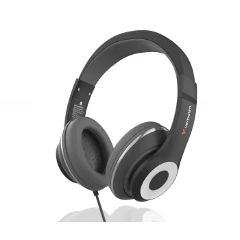 Verbatim TruSound USB-C ausinės, laidinės, muzikai / kasdienai, 20 - 20000 Hz, 200,9 g, ant galvos dedamos, juodos